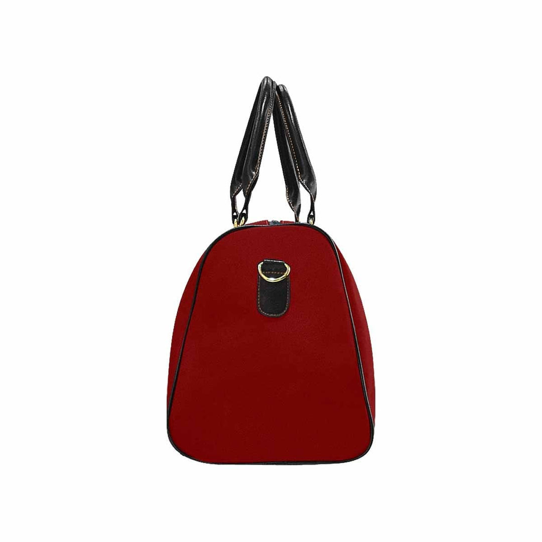 Travel Bag Leather Carry on Large Luggage Bag Maroon Red - Bags | Travel Bags