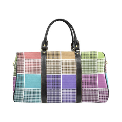 Travel Bag Pastel Grid Double Handle Carry-bag - Bags | Travel Bags | Leather