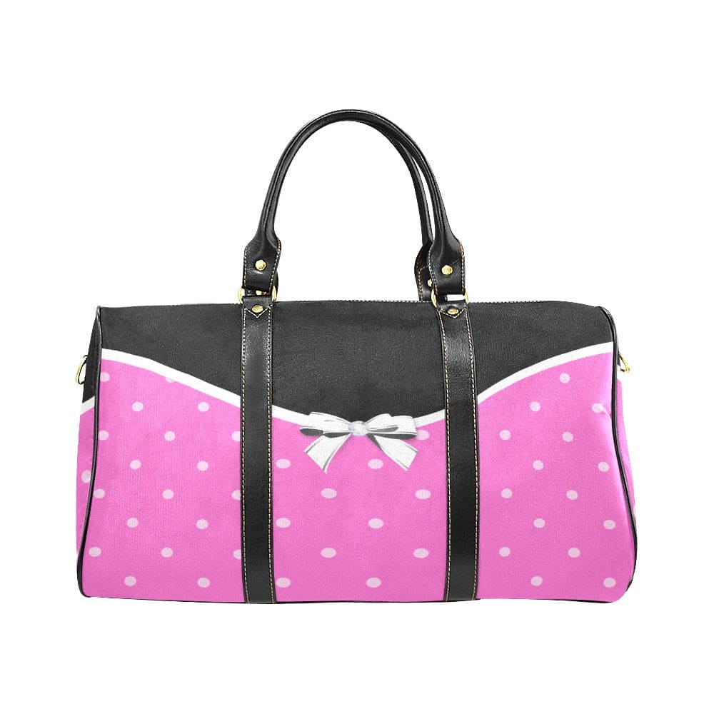 Travel Bag Pink & Black Bow Double Handle Carry-bag - Bags | Travel Bags |