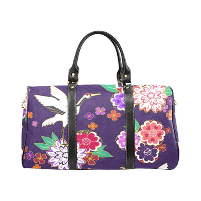 Travel Bag Purple Floral Double Handle Carry-bag - Bags | Travel Bags | Leather