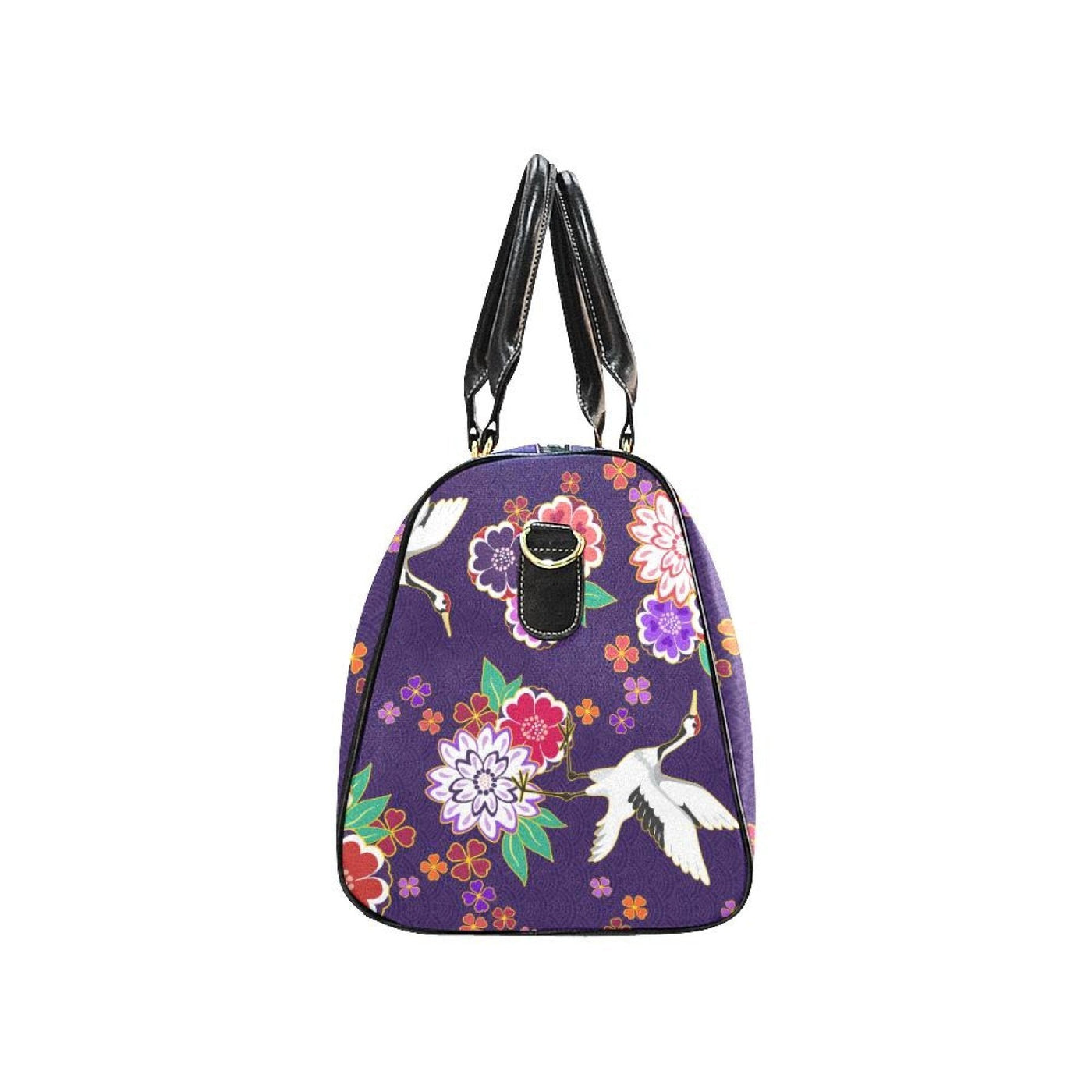 Travel Bag Purple Floral Double Handle Carry-bag - Bags | Travel Bags | Leather