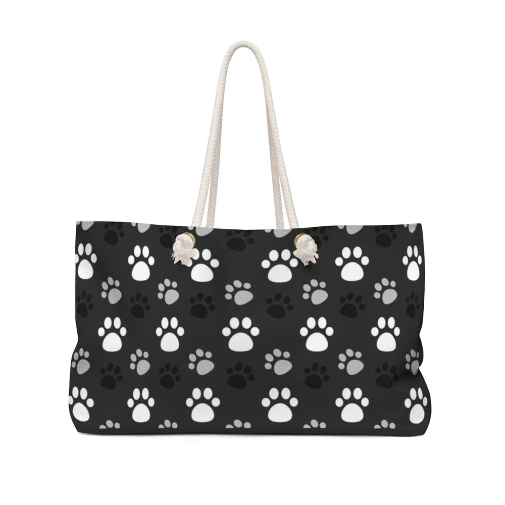 Weekender Tote Bag Black and Grey Paws - Bags | Tote Bags | Weekender