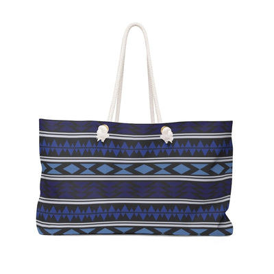 Weekender Tote Bag Dark Blue Aztec - Bags | Tote Bags | Weekender