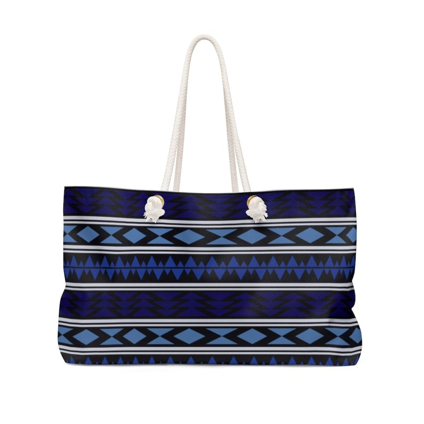 Weekender Tote Bag Dark Blue Aztec - Bags | Tote Bags | Weekender
