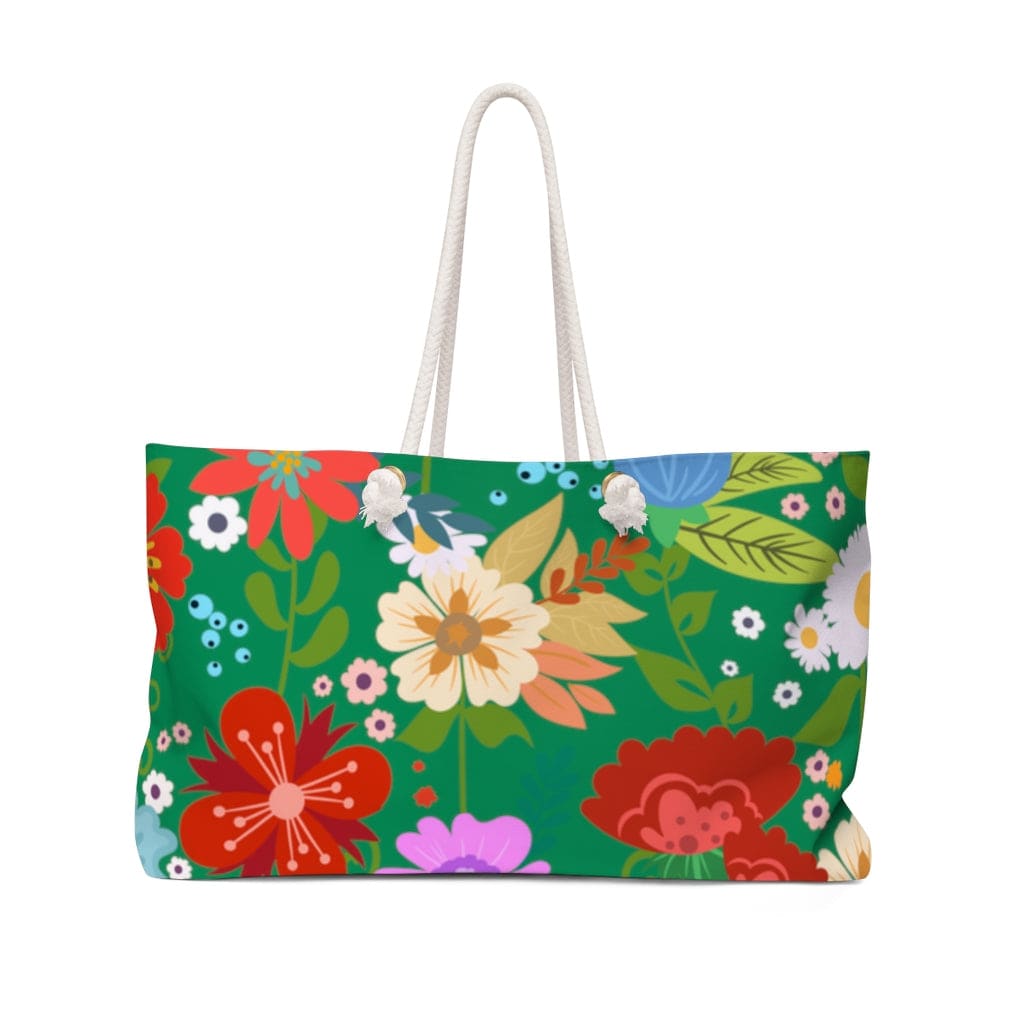 Floral Green Handbag Weekender Tote Bag - Bags | Tote Bags | Weekender