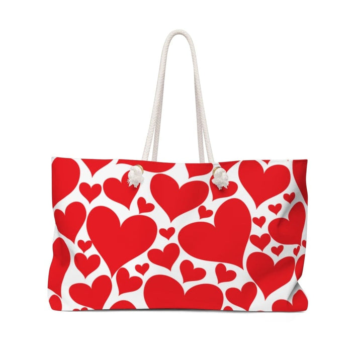 Weekender Tote Bag Love Red Hearts - Bags | Tote Bags | Weekender