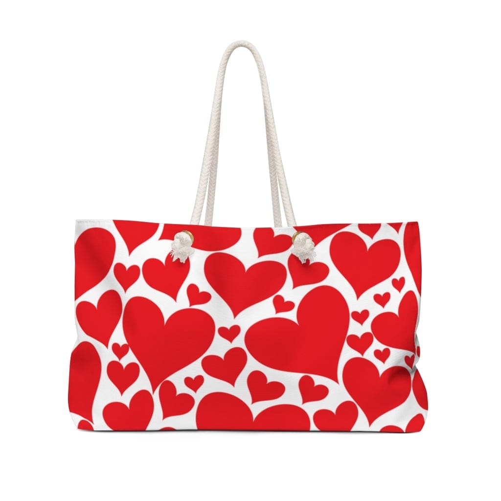 Weekender Tote Bag Love Red Hearts - Bags | Tote Bags | Weekender