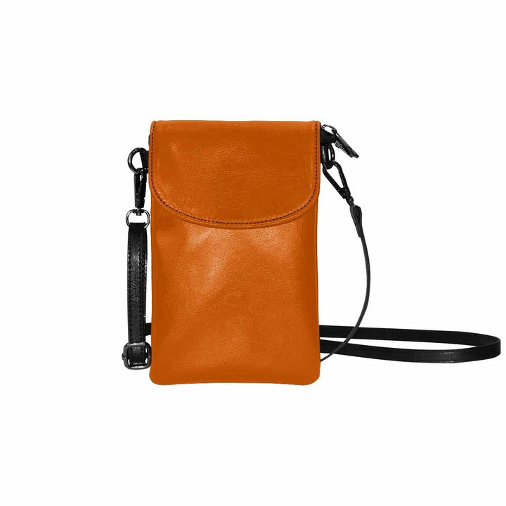 Womens Cell Phone Purse - Burnt Orange - Bags/Crossbody Bags