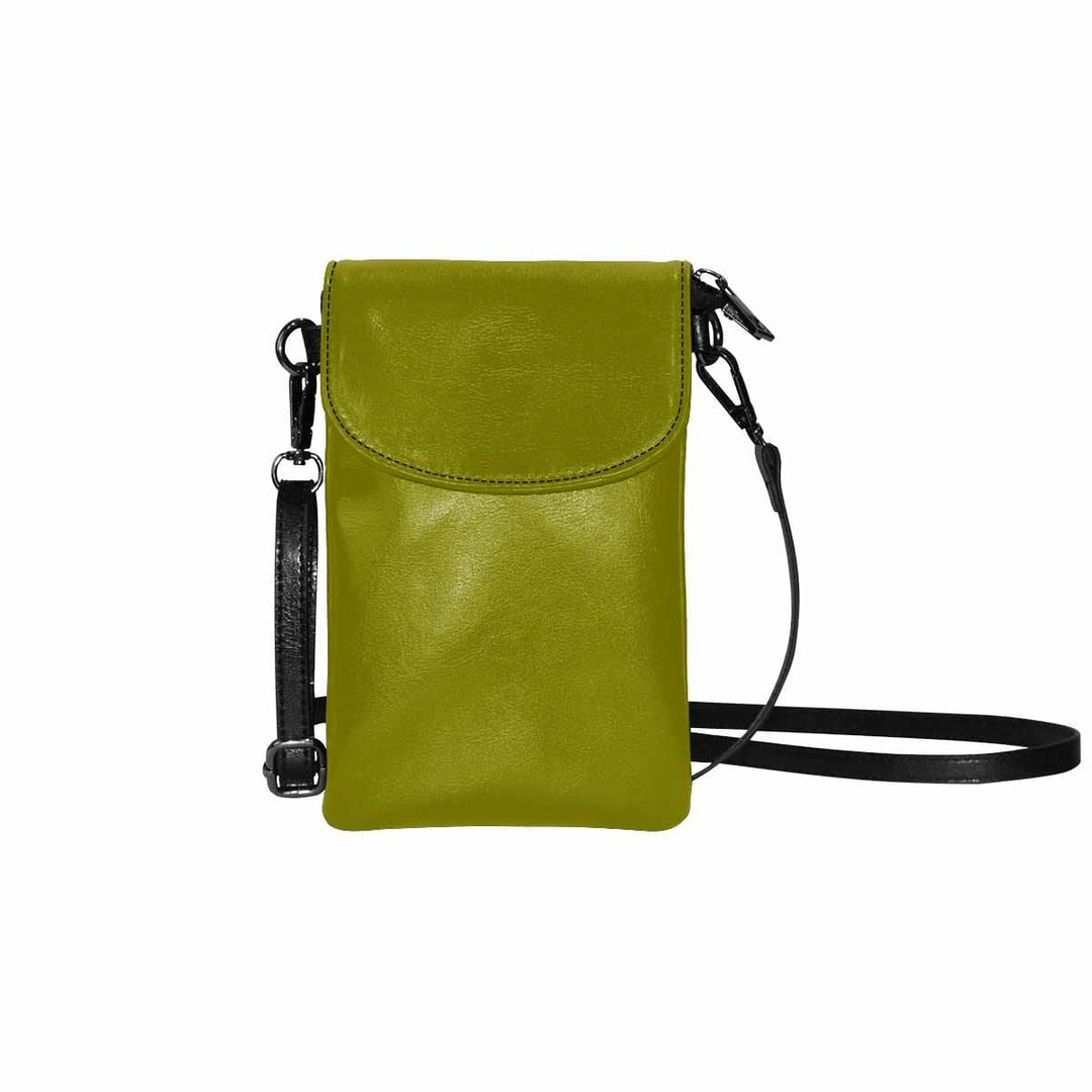 Womens Cell Phone Purse - Dark Olive Green - Bags/Crossbody Bags