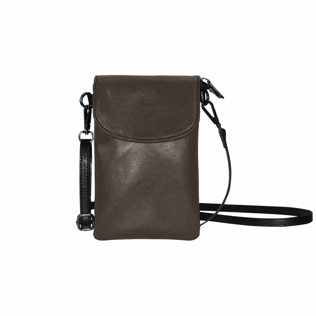 Womens Cell Phone Purse Dark Taupe Brown - Bags | Crossbody Bags