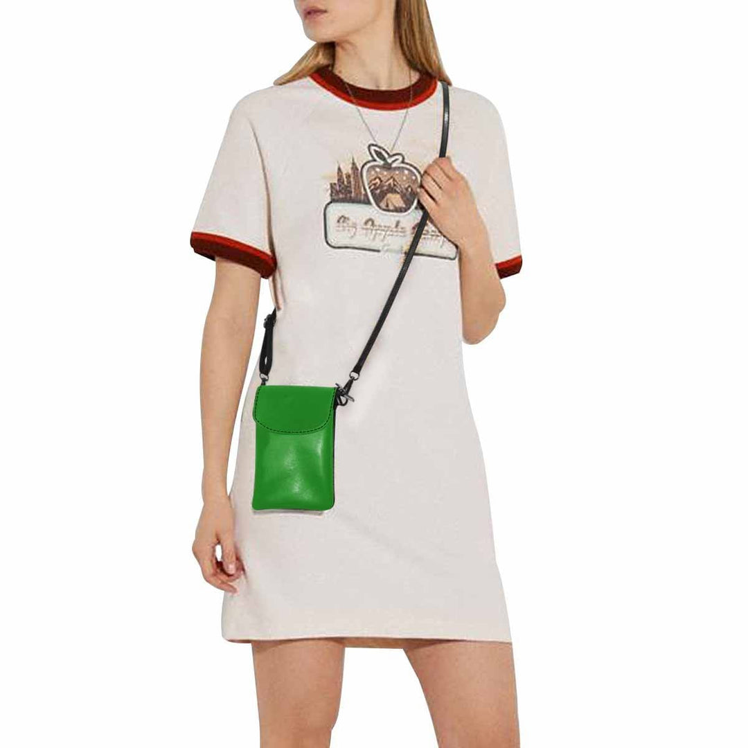 Womens Cell Phone Purse - Forest Green - Bags/Crossbody Bags