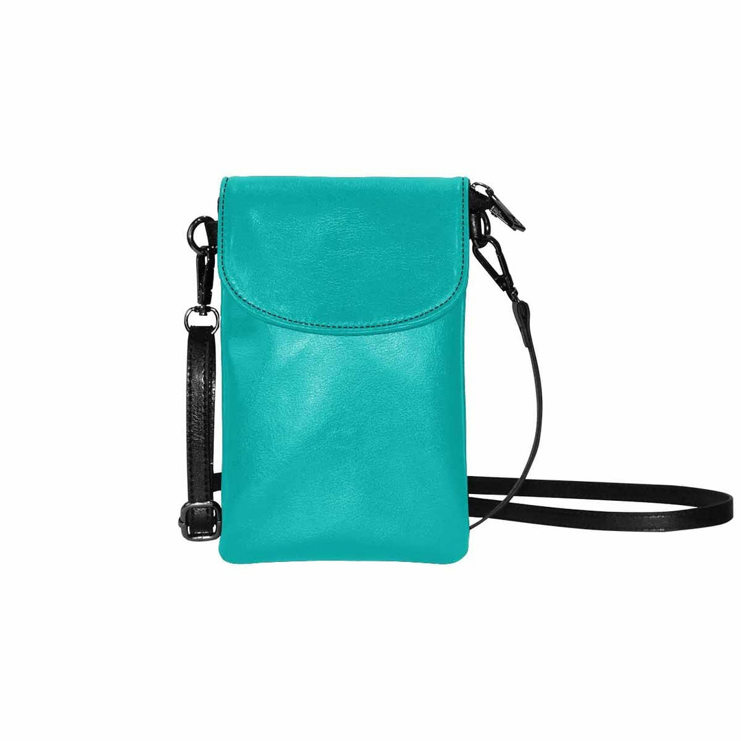 Womens Crossbody Bag - Greenish Blue Small Cell Phone Purse - Bags | Crossbody