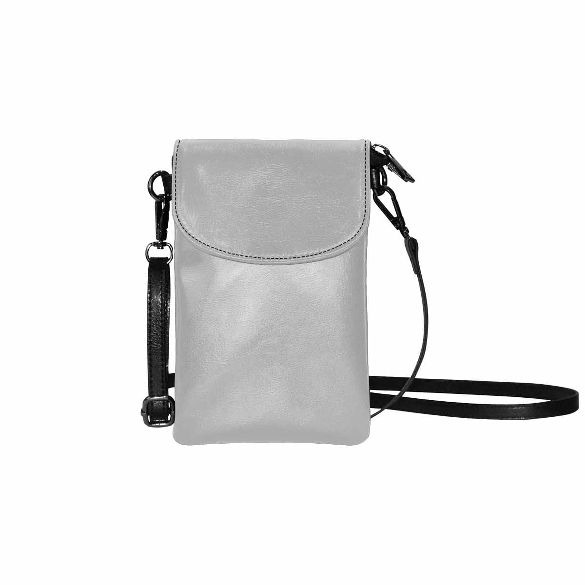 Womens Crossbody Bag Light Grey Small Cell Phone Purse - Bags | Wallets | Phone
