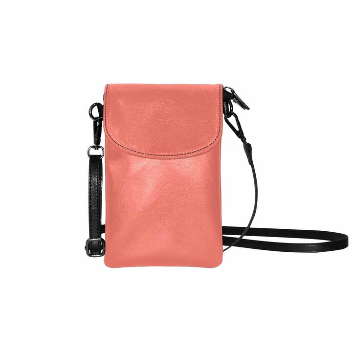 Womens Crossbody Bag - Salmon Red Small Cell Phone Purse - Bags | Crossbody Bags