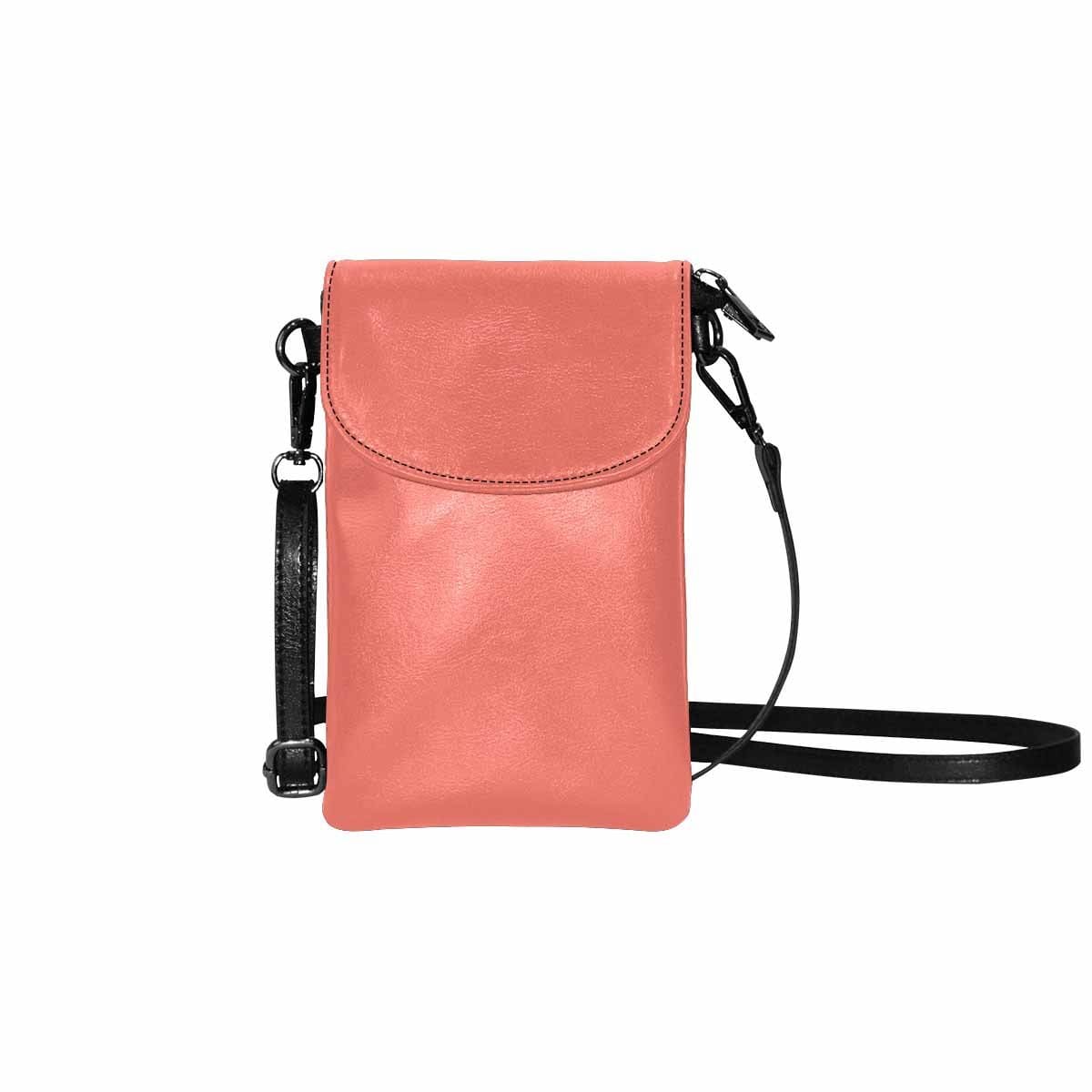Womens Crossbody Bag - Salmon Red Small Cell Phone Purse - Bags | Wallets
