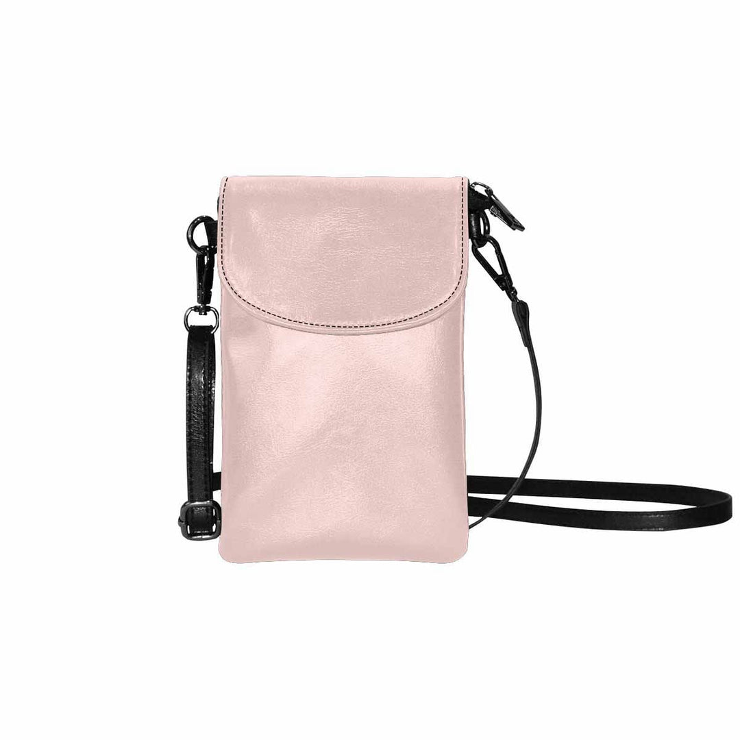 Womens Crossbody Bag - Scallop Seashell Pink Small Cell Phone Purse - Bags