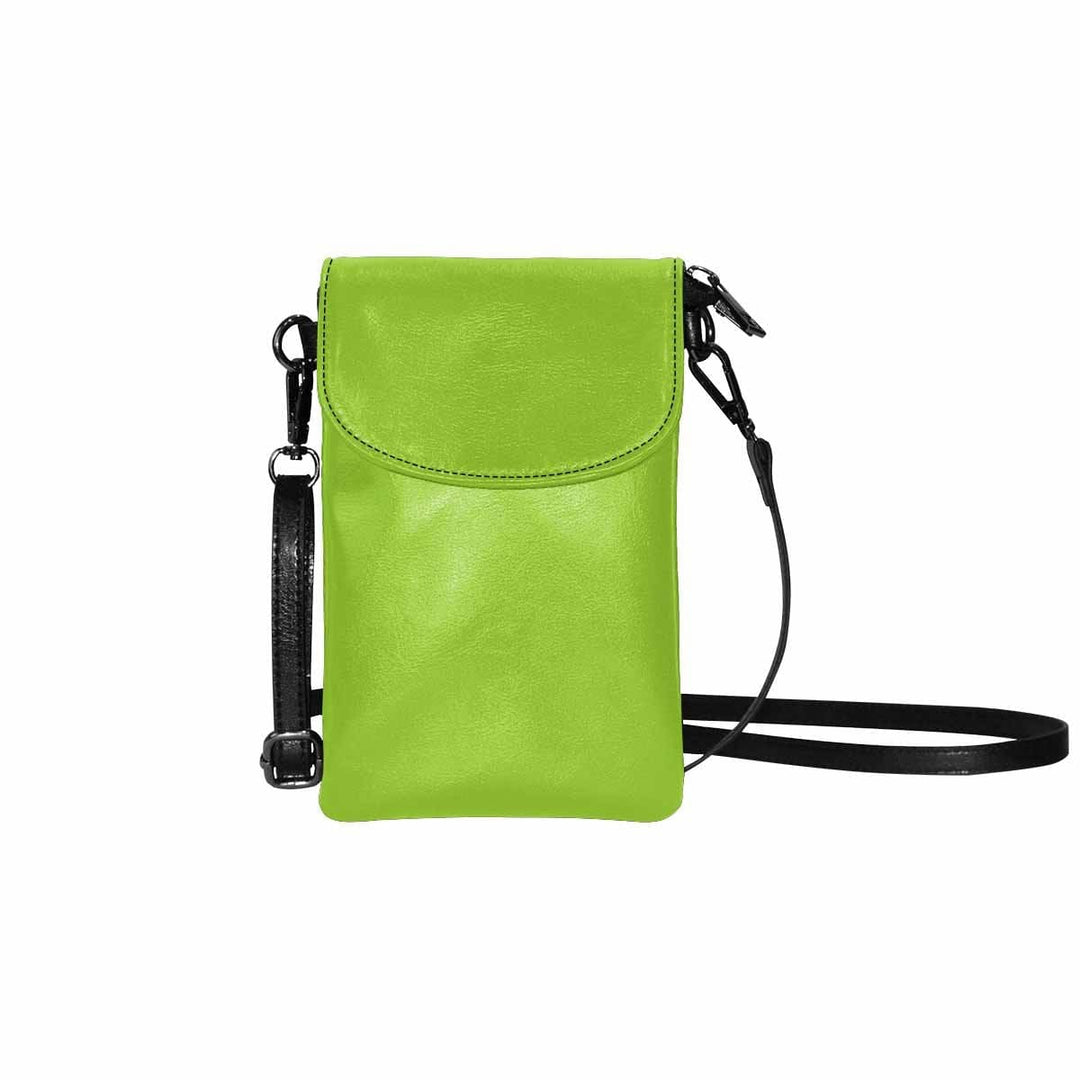 Womens Crossbody Bag - Yellow Green Small Cell Phone Purse - Bags | Crossbody