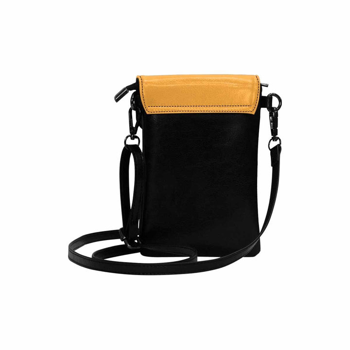 Womens Crossbody Bag - Yellow Orange Small Cell Phone Purse - Bags/Crossbody