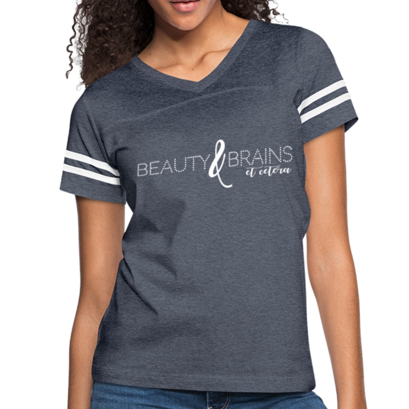Womens Graphic Vintage Tee Beauty & Brains Et Cetera Sport T-shirt - Womens |