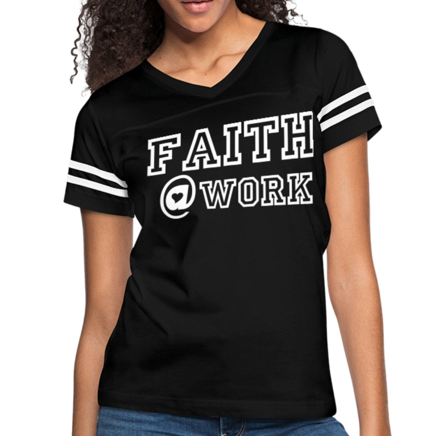 Womens Graphic Vintage Tee Faith @ Work Sport T-shirt - Womens | T-Shirts