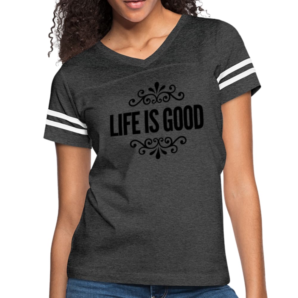 Womens T-shirt Vintage Sport White S-2xl Life Is Good Print - Womens | T-Shirts