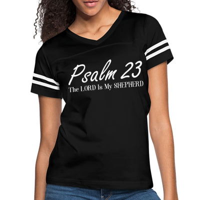 Womens T-shirt Vintage Sport S-2xl Psalm 23 The Lord Is My Shepherd - Womens