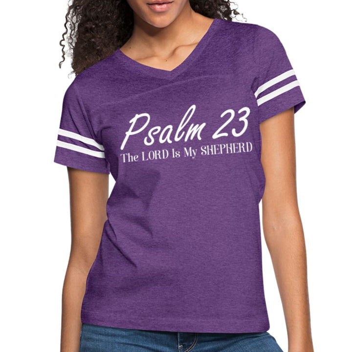 Womens T-shirt Vintage Sport - Psalm 23 the Lord is my Shepherd
