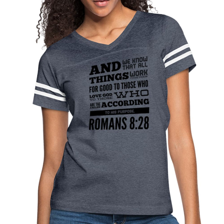 Womens Graphic Vintage Tee Romans 8:28 Sport T-shirt - Womens | T-Shirts