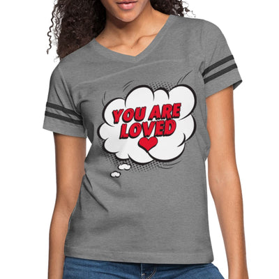 Womens T-shirt Vintage Sport S-2xl Vintage Sports Tee / You Are Loved - Womens