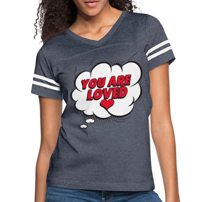 Womens T-shirt Vintage Sport S-2xl Vintage Sports Tee / You Are Loved - Womens