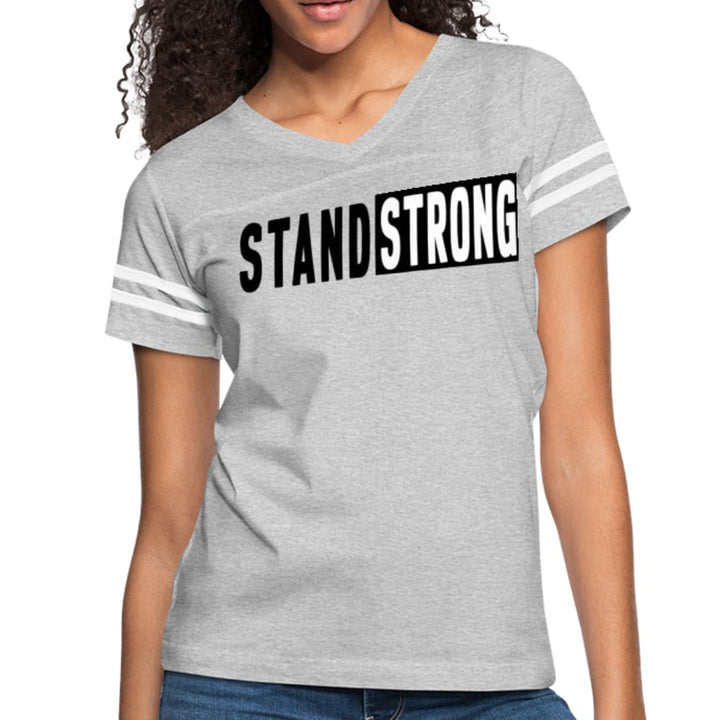 Womens Graphic Vintage Tee Stand Strong Sport T-shirt - Womens | T-Shirts