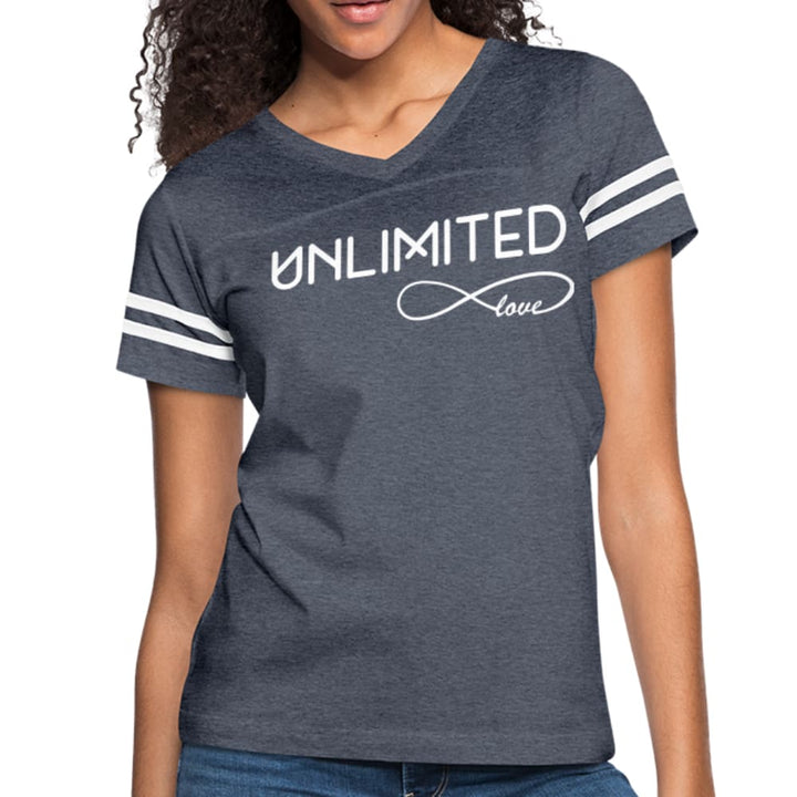 Womens Graphic Vintage Tee - Unlimited Love Sport T-shirt