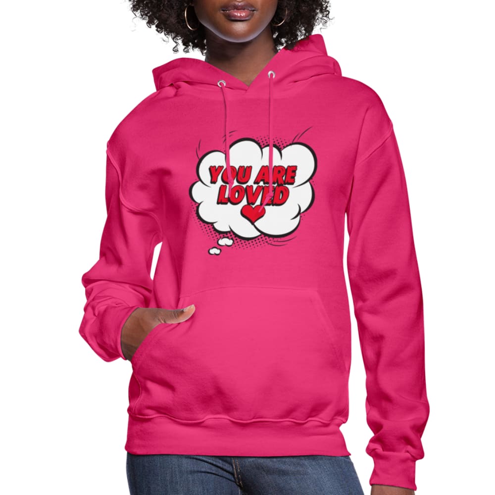 Womens Hoodie - Pullover Hooded Shirt / you are Loved - Womens | Hoodies