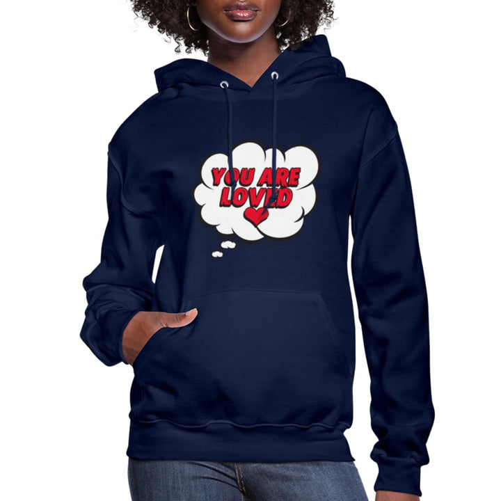 Womens Hoodie - Pullover Hooded Shirt / you are Loved - Womens | Hoodies