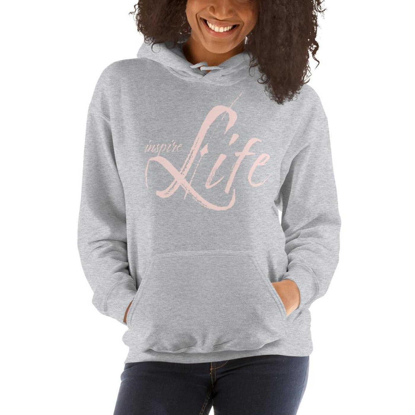 Womens Hoodie - Pullover Hooded Sweatshirt - Graphic/inspire Life - Womens |