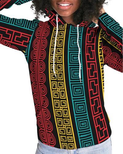 Womens Hoodie - Pullover Hooded Sweatshirt - Graphic/multicolor - Womens