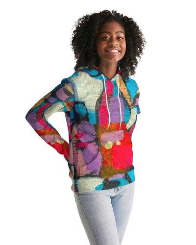Womens Hoodie - Pullover Hooded Sweatshirt / Multicolor Graphic - Womens |