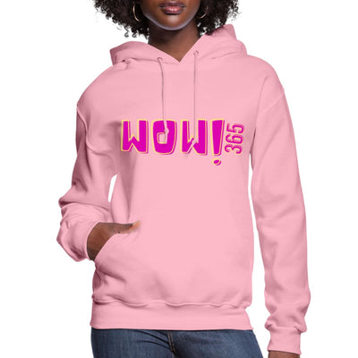 Womens Hoodie - Pullover Hooded Sweatshirt - Pink Graphic/wow 365 - Womens |
