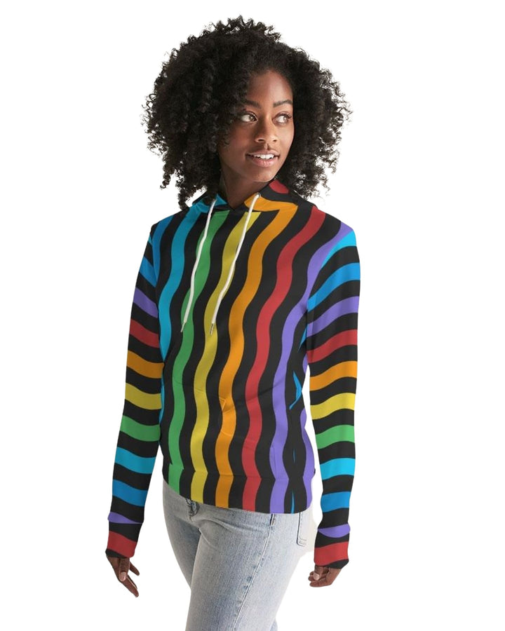 Womens Hoodie - Pullover Sweatshirt - Graphic/rainbow Stripe - Womens | Hoodies