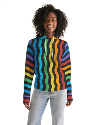 Womens Hoodie - Pullover Sweatshirt - Graphic/rainbow Stripe - Womens | Hoodies