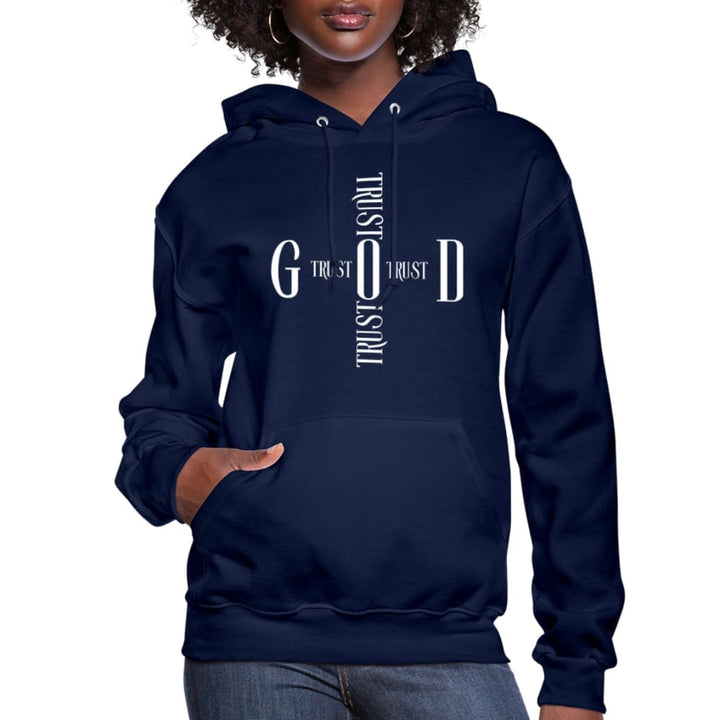 Womens Hoodie Trust God Cross - Womens | Hoodies