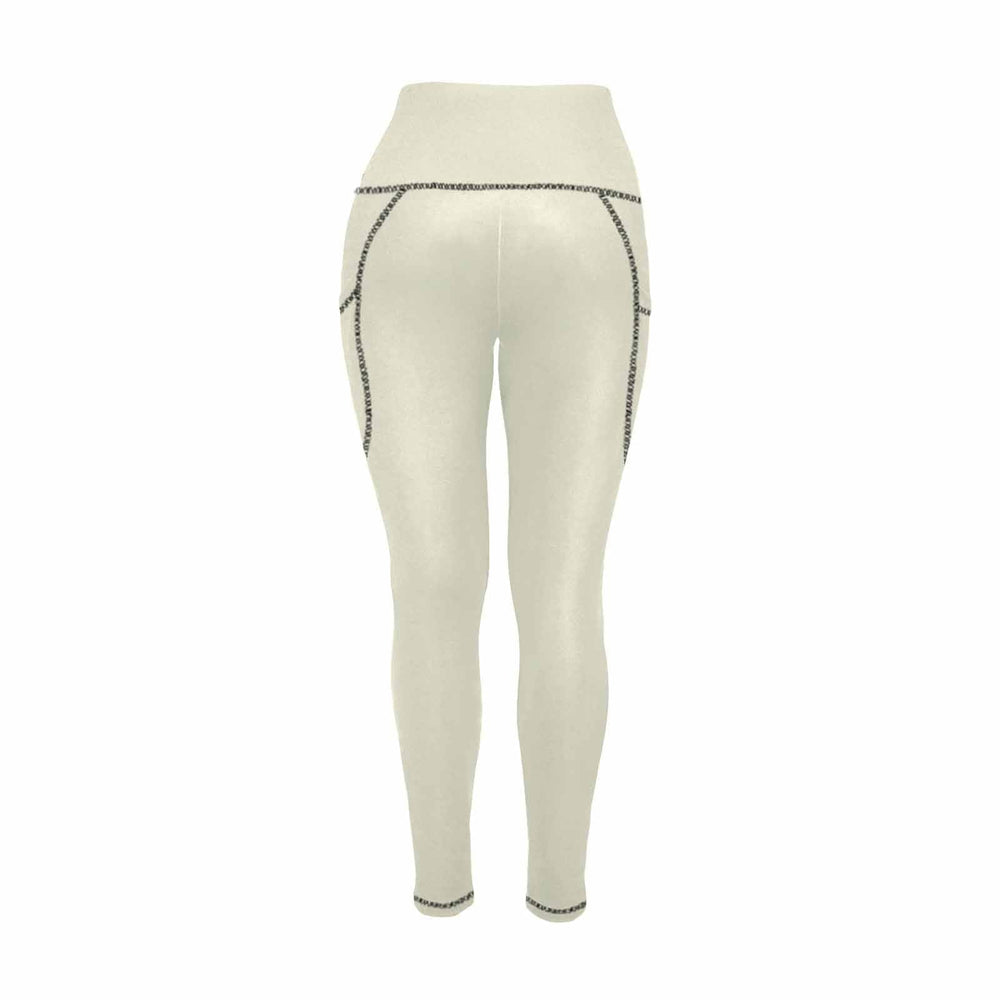 Womens Leggings with Pockets - Fitness Pants / Beige - Womens | Leggings