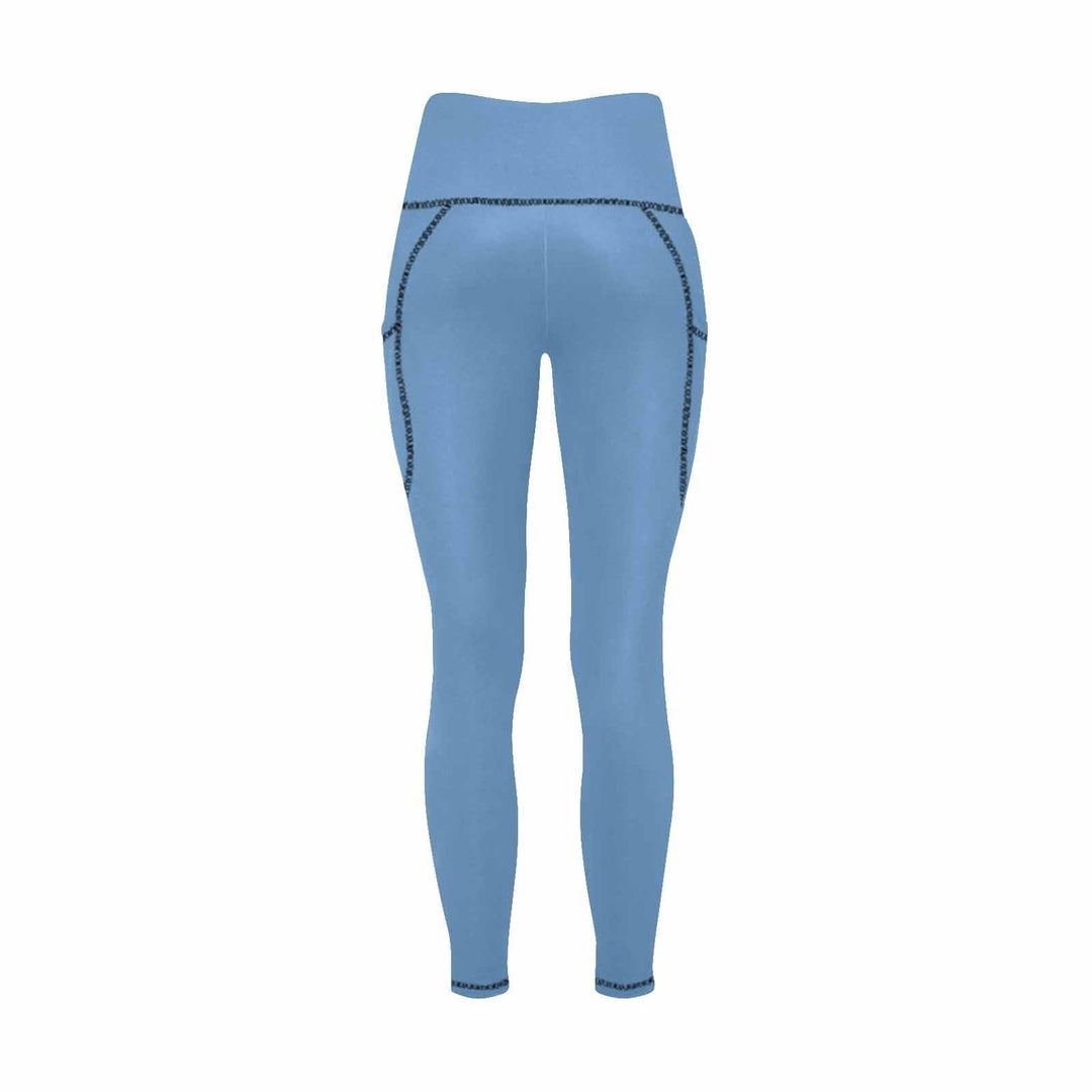 Womens Leggings with Pockets - Fitness Pants / Blue Gray - Womens | Leggings