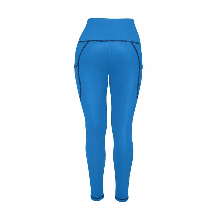 Womens Leggings with Pockets - Fitness Pants / Blue Grotto - Womens | Leggings