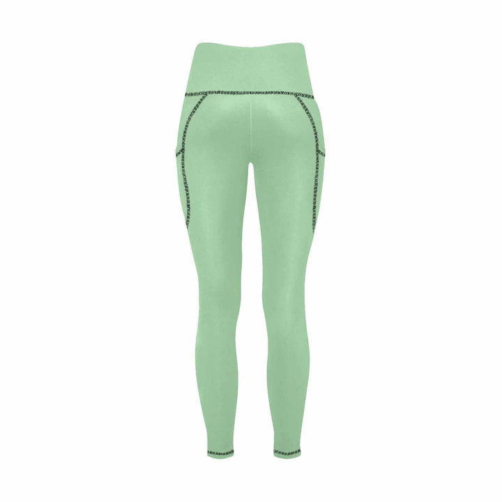 Womens Leggings with Pockets - Fitness Pants / Celadon Green - Womens | Leggings