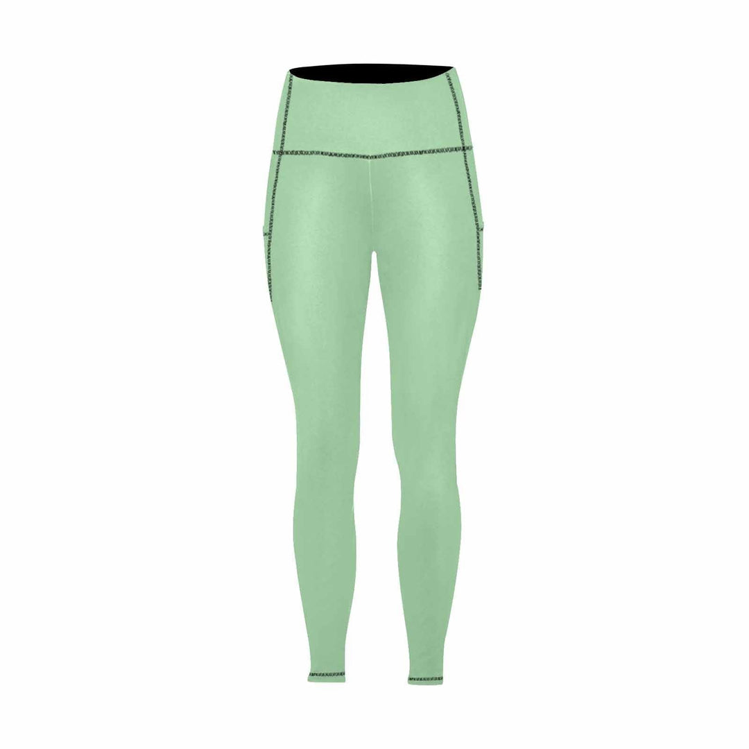 Womens Leggings with Pockets - Fitness Pants / Celadon Green - Womens | Leggings