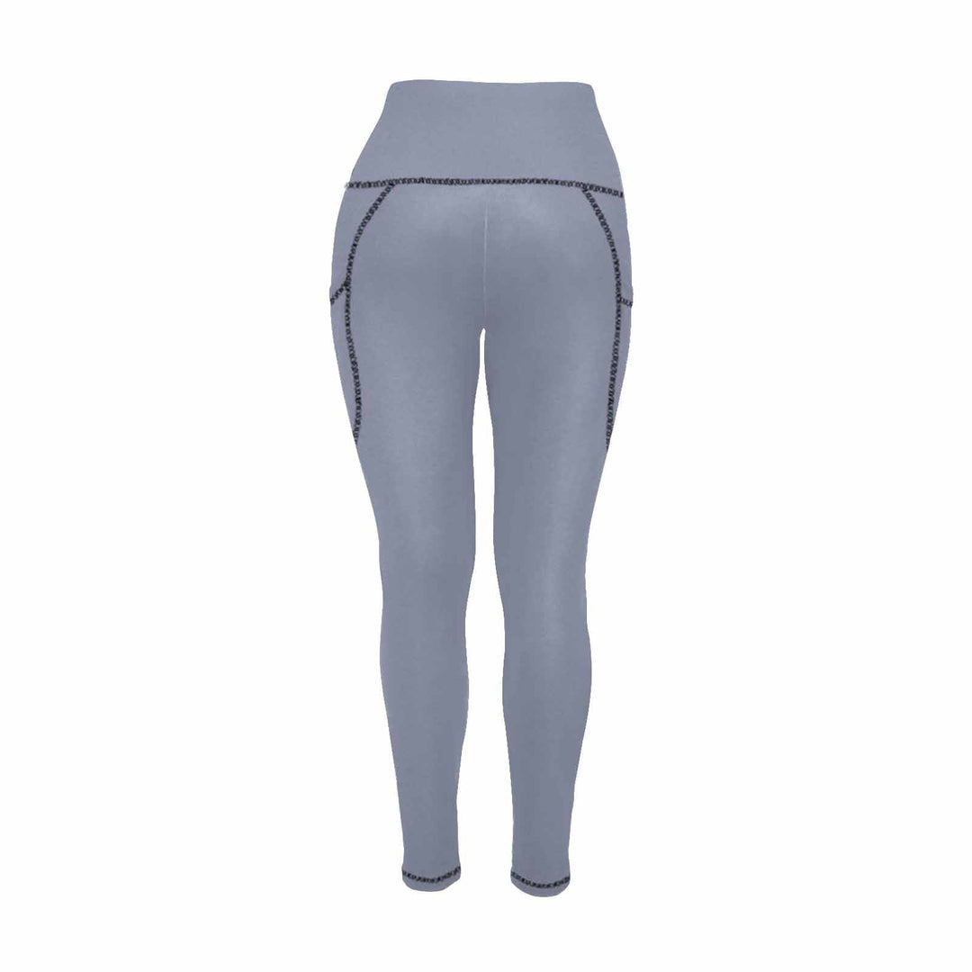 Womens Leggings with Pockets - Fitness Pants / Cool Gray - Womens | Leggings