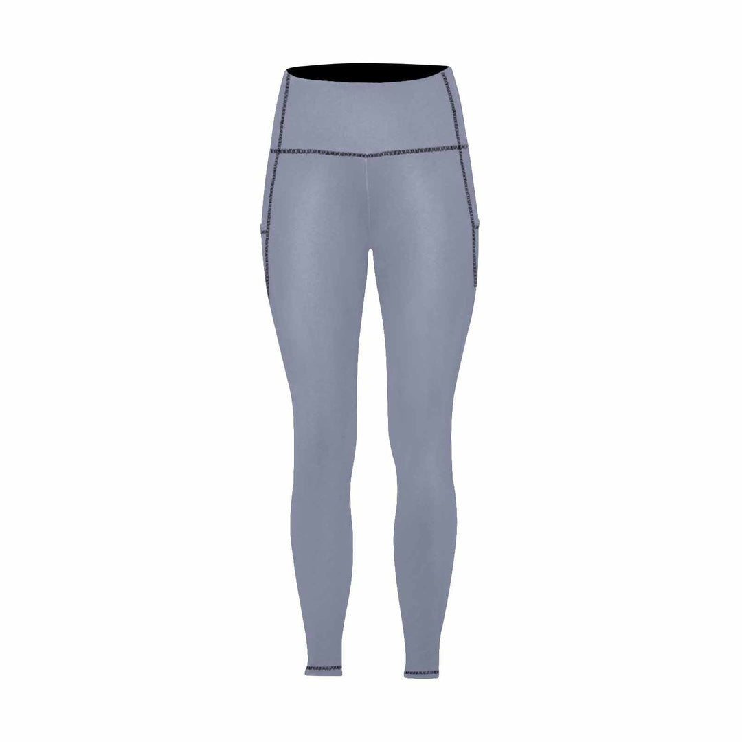 Womens Leggings with Pockets - Fitness Pants / Cool Gray - Womens | Leggings