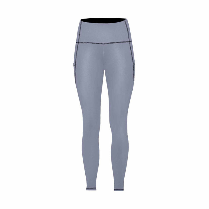 Womens Leggings with Pockets - Fitness Pants / Cool Gray - Womens | Leggings