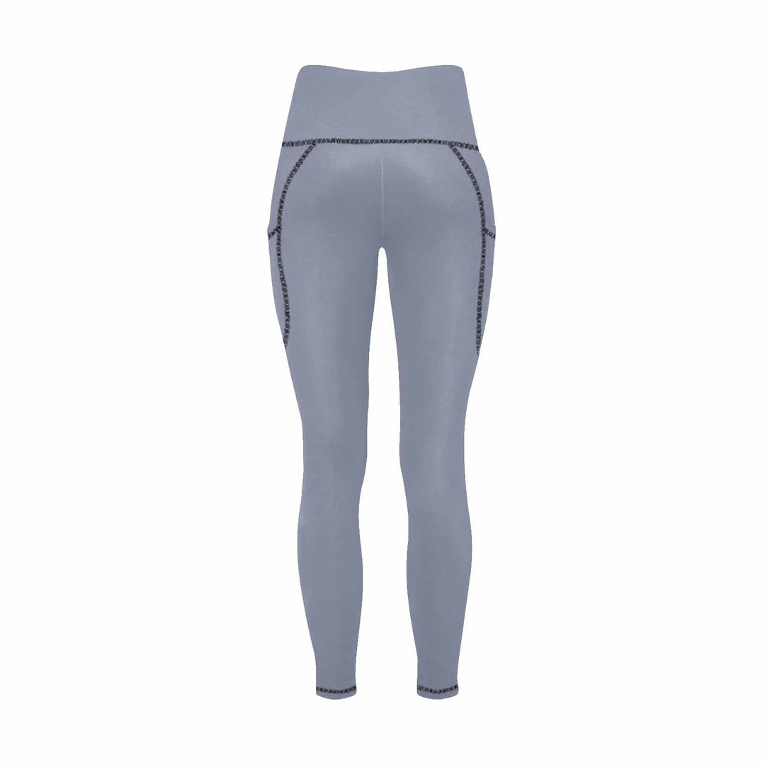 Womens Leggings with Pockets - Fitness Pants / Cool Gray - Womens | Leggings